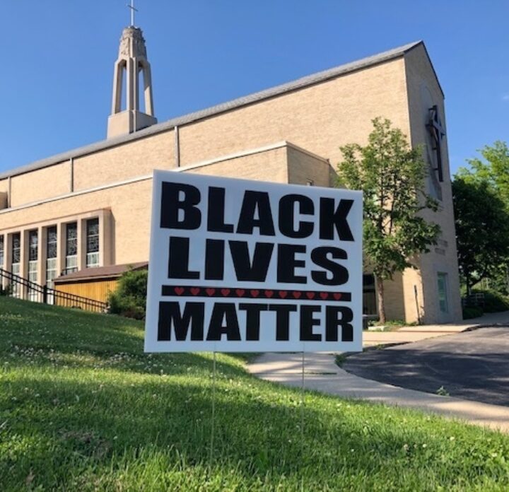 BLACK LIVES MATTER yard sign at CPC