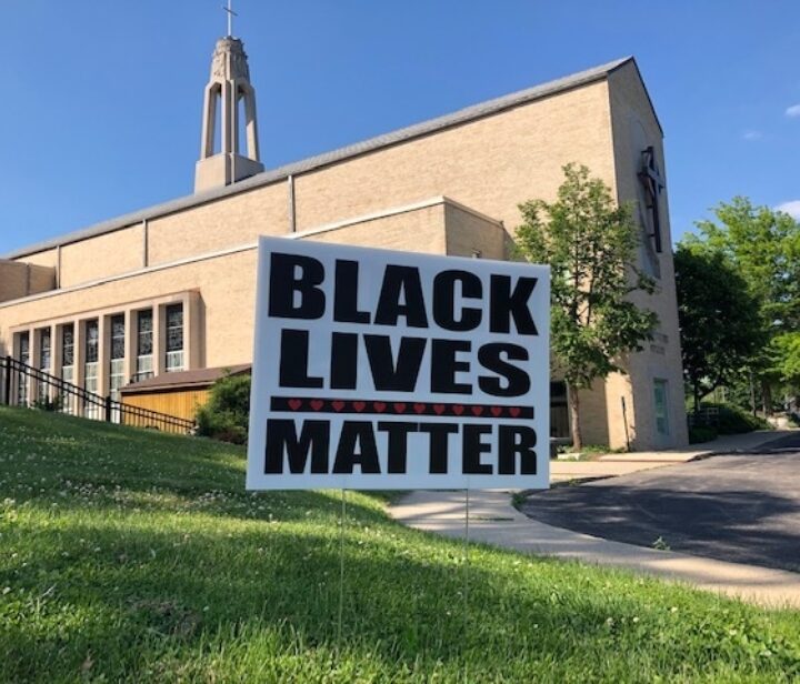 BLACK LIVES MATTER yard sign at CPC